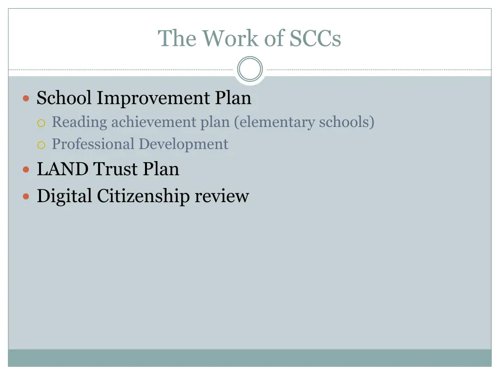 the work of sccs