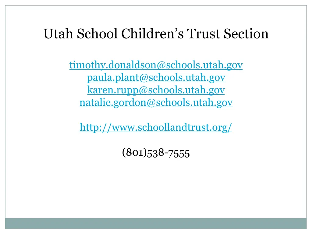 utah school children s trust section