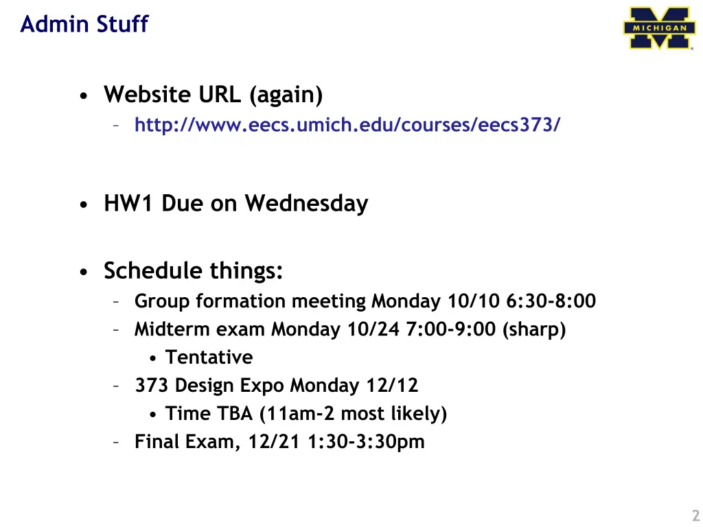 admin stuff