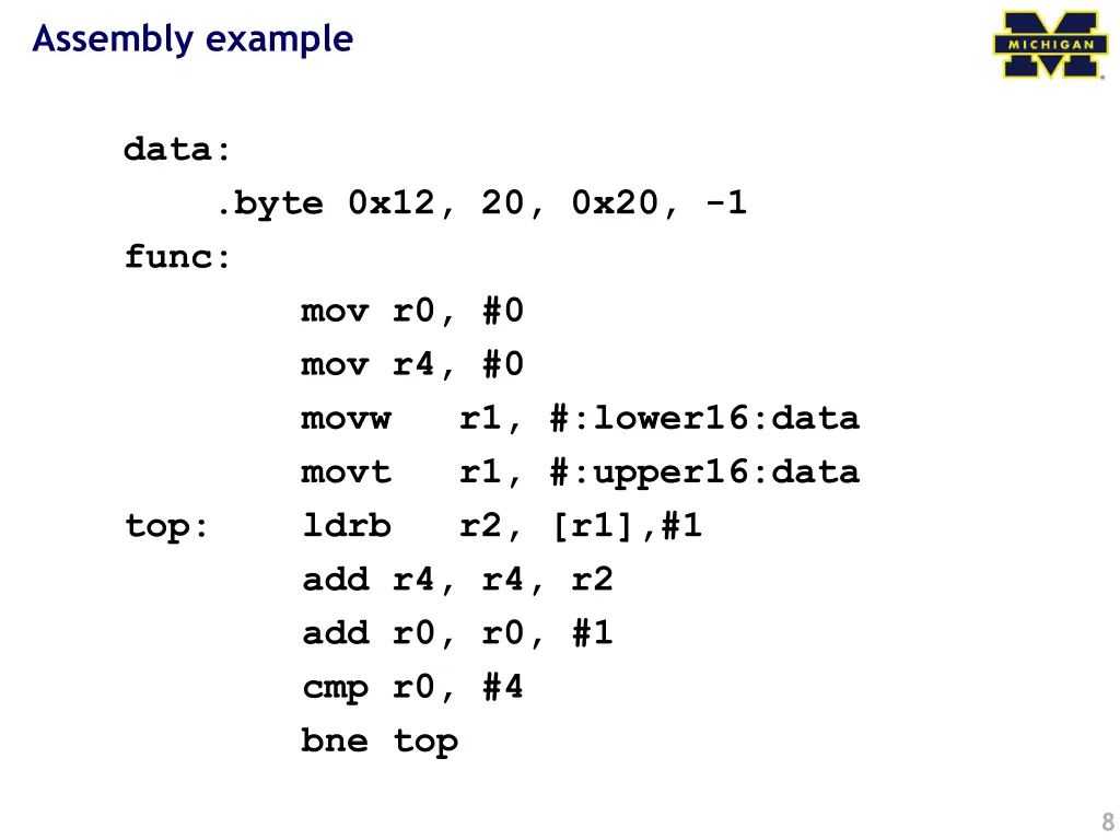 assembly example