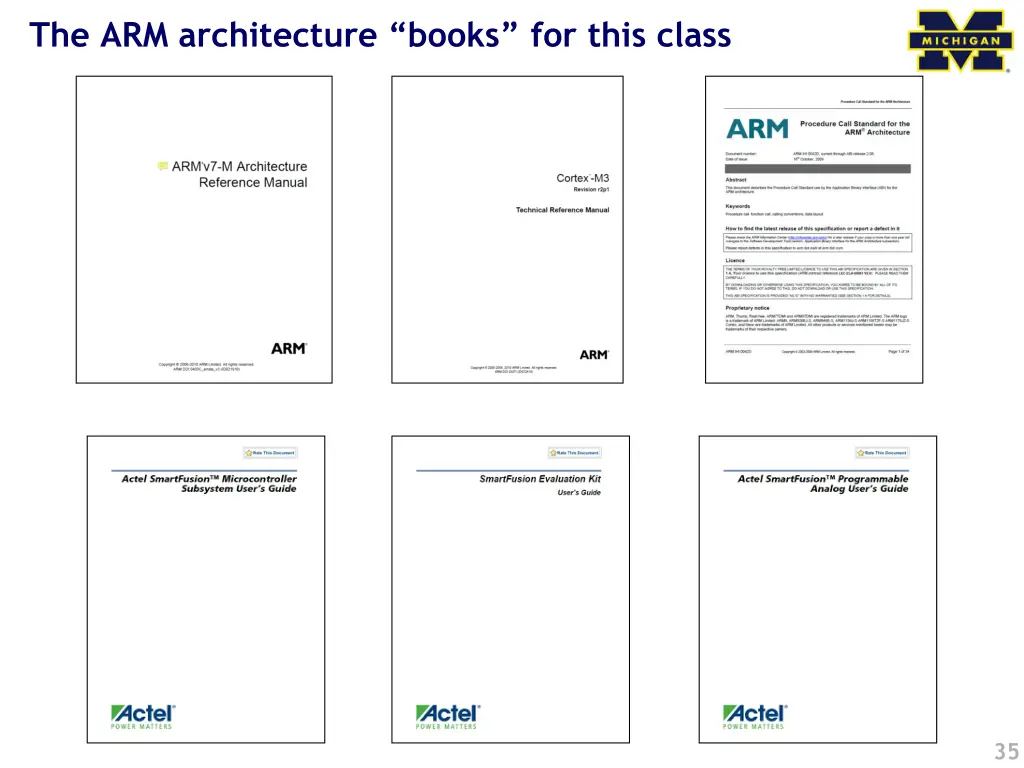 the arm architecture books for this class