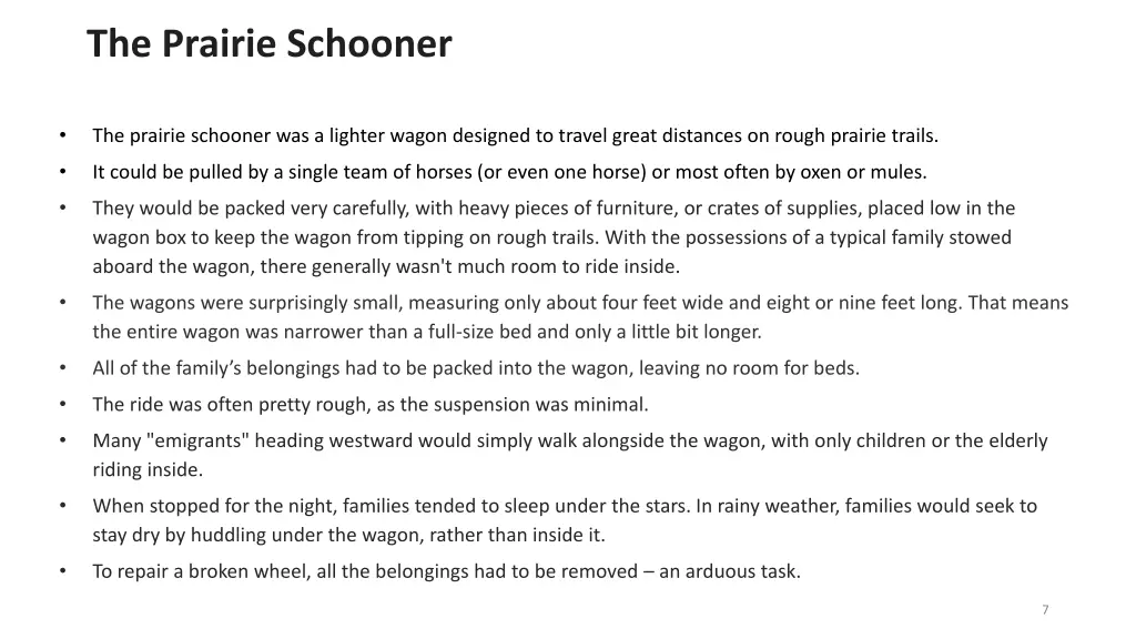 the prairie schooner