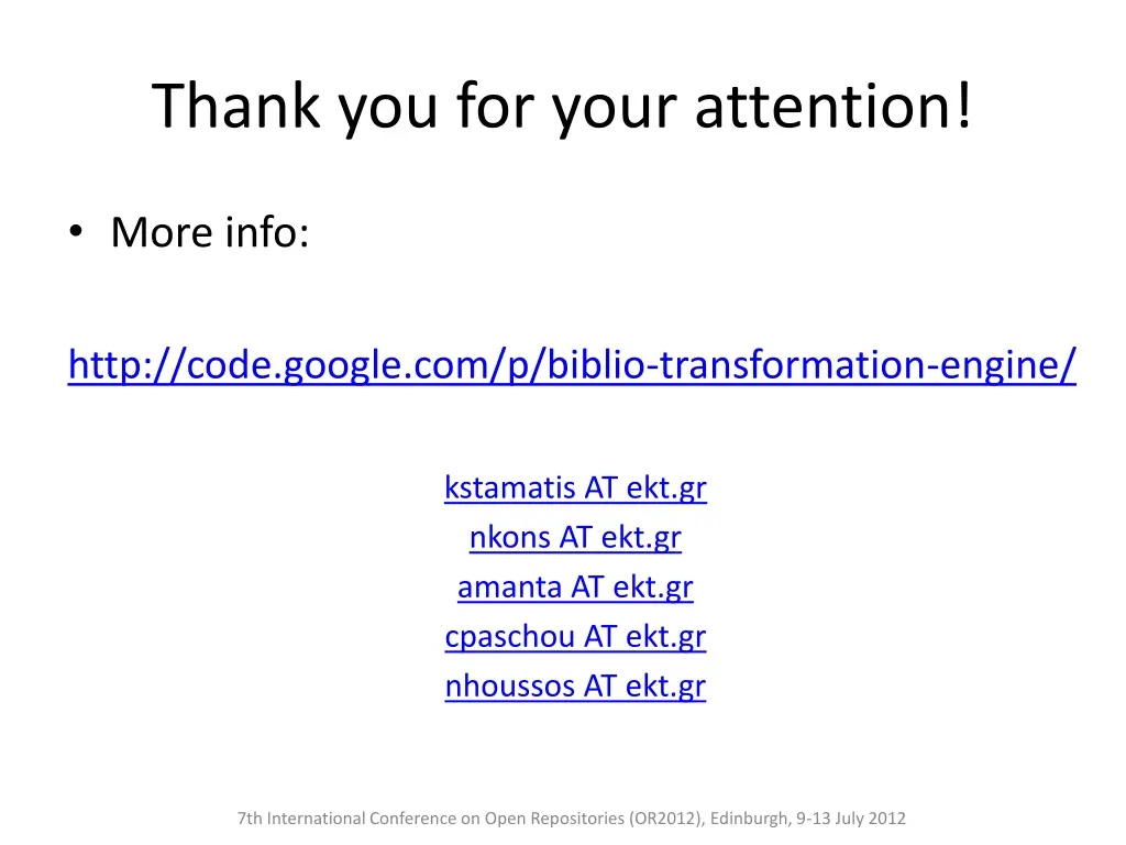 thank you for your attention