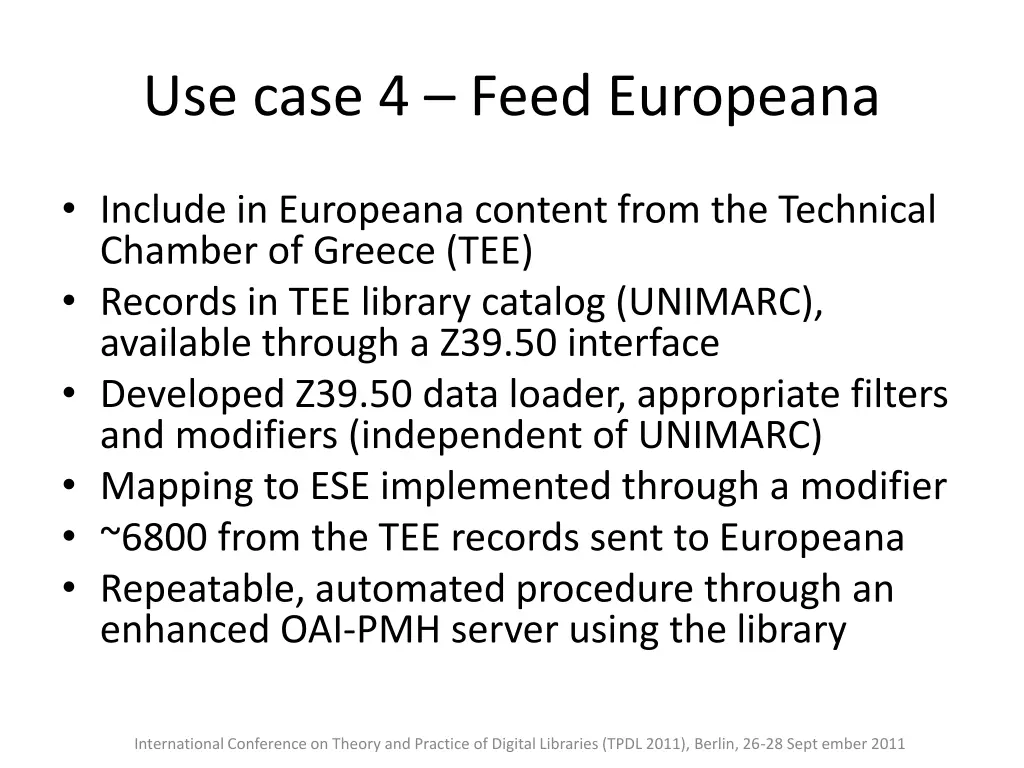 use case 4 feed europeana