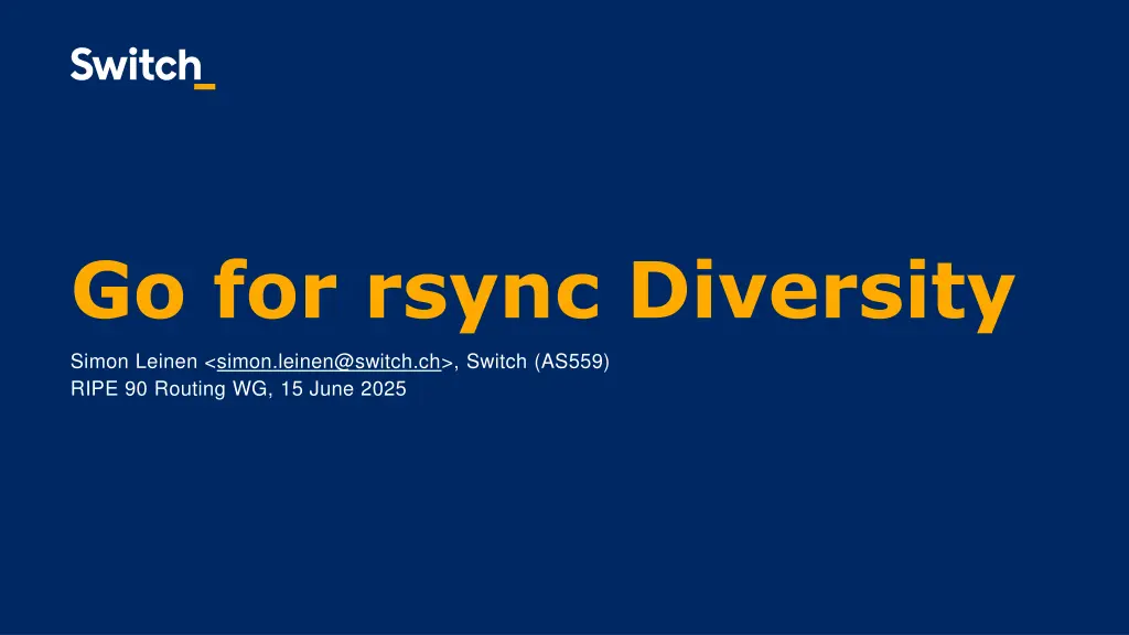 go for rsync diversity