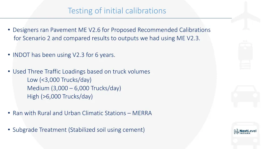 testing of initial calibrations