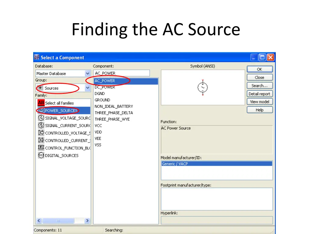 finding the ac source