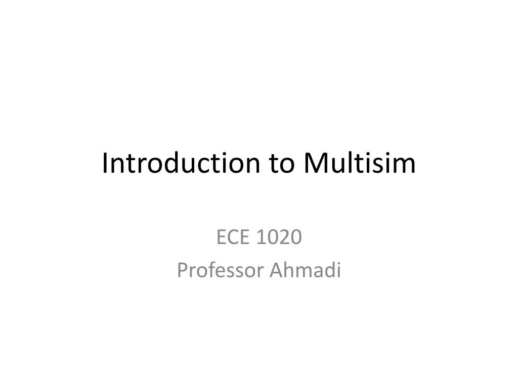 introduction to multisim