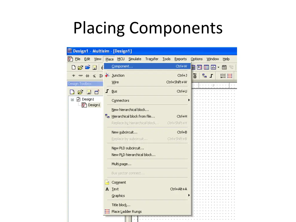 placing components
