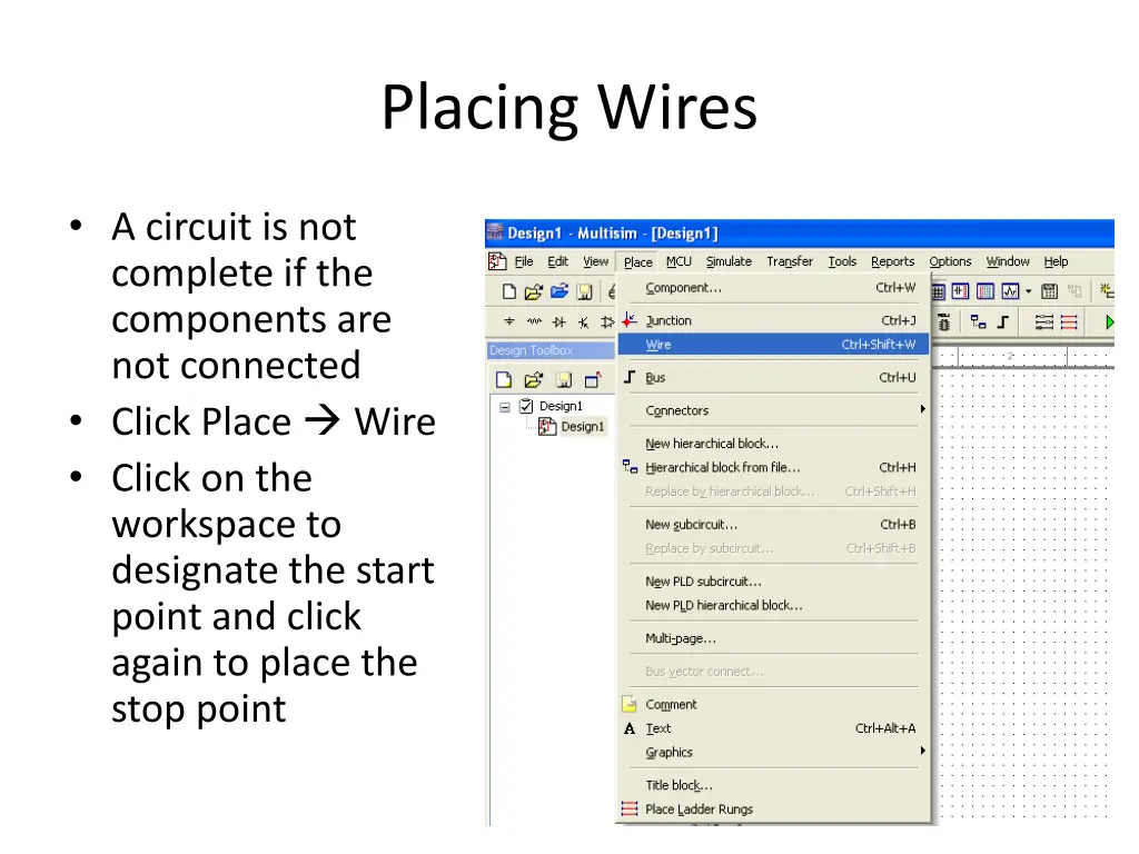 placing wires