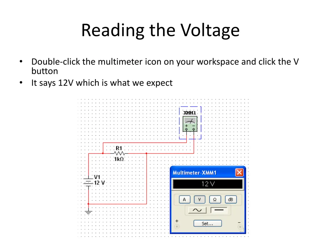 reading the voltage
