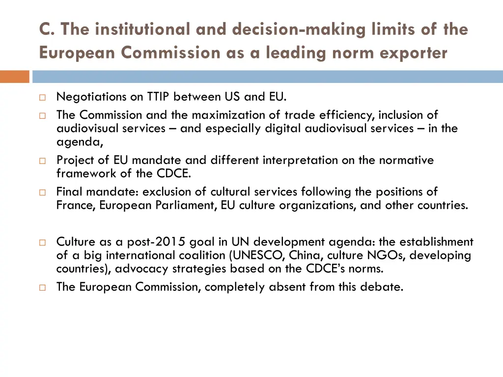 c the institutional and decision making limits 1