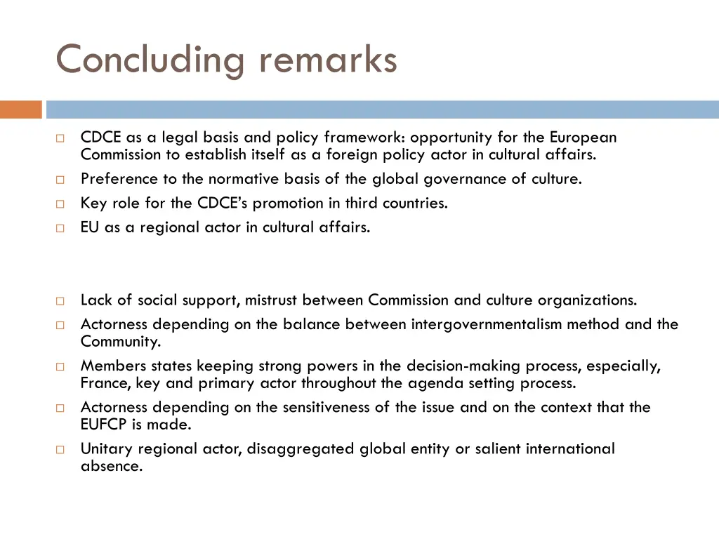 concluding remarks