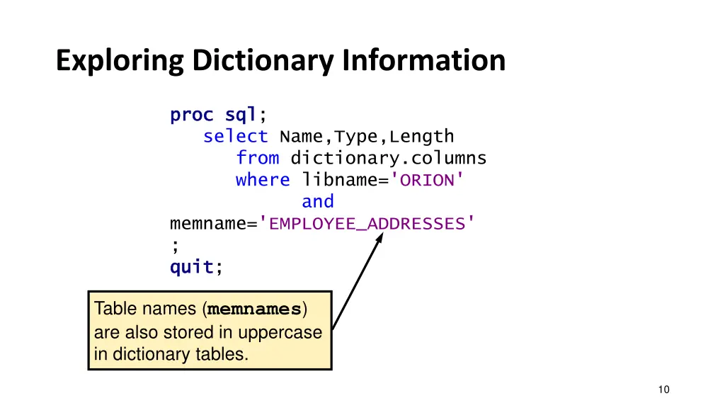 exploring dictionary information 1