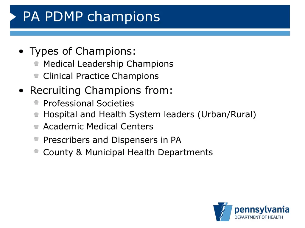 pa pdmp champions