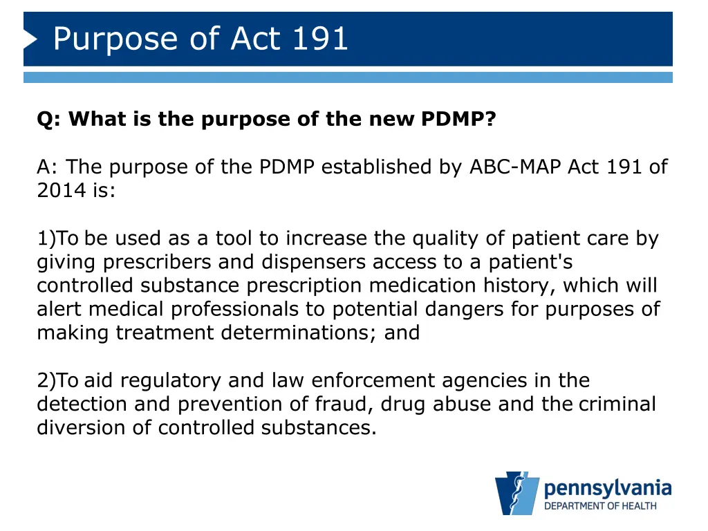 purpose of act 191