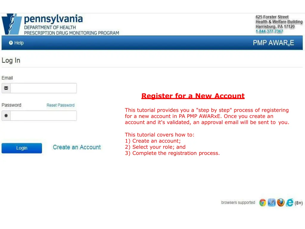 register for a new account