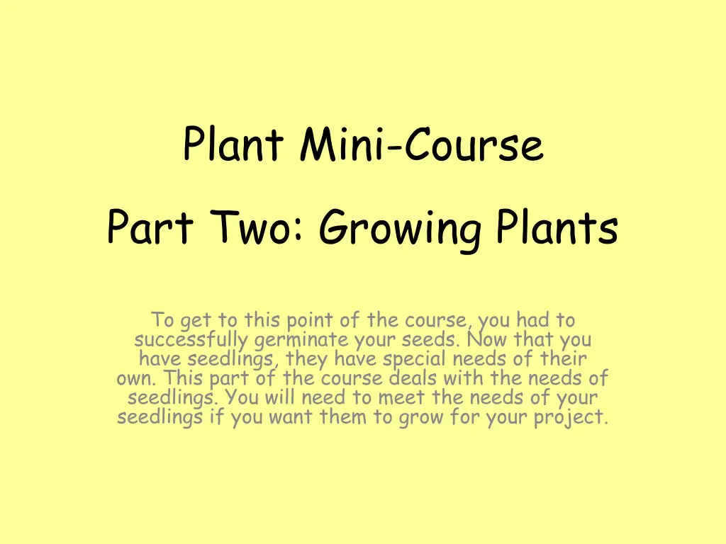 plant mini course 1