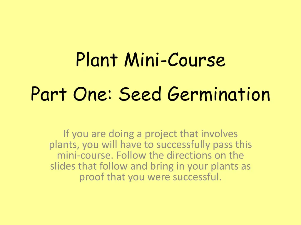 plant mini course