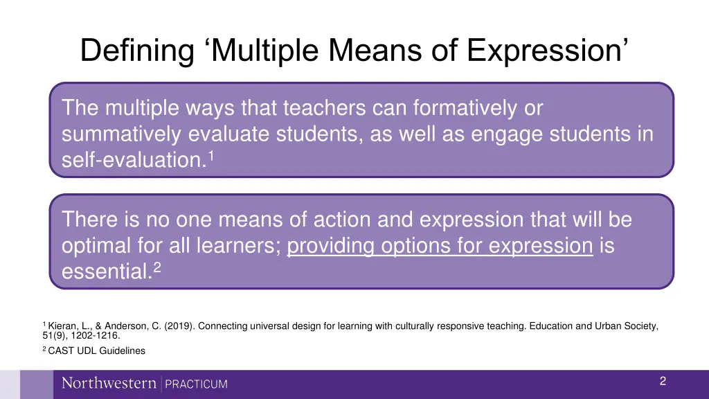 defining multiple means of expression