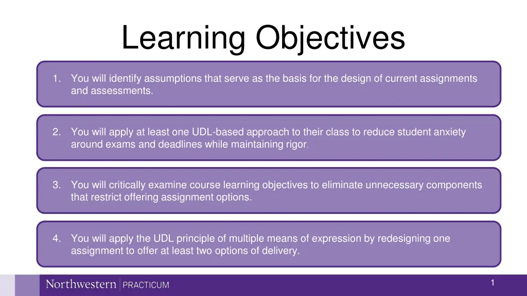 learning objectives