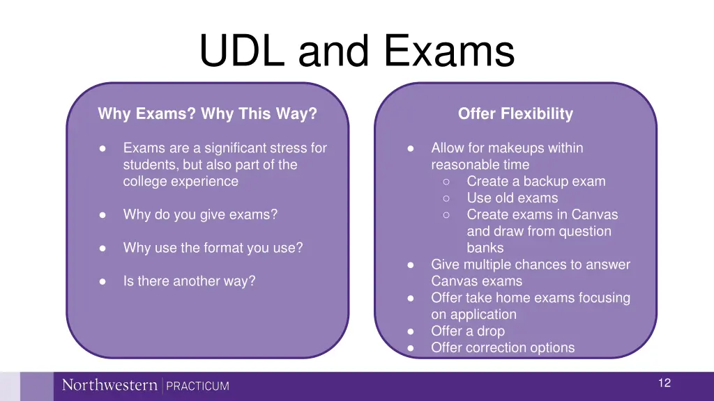 udl and exams