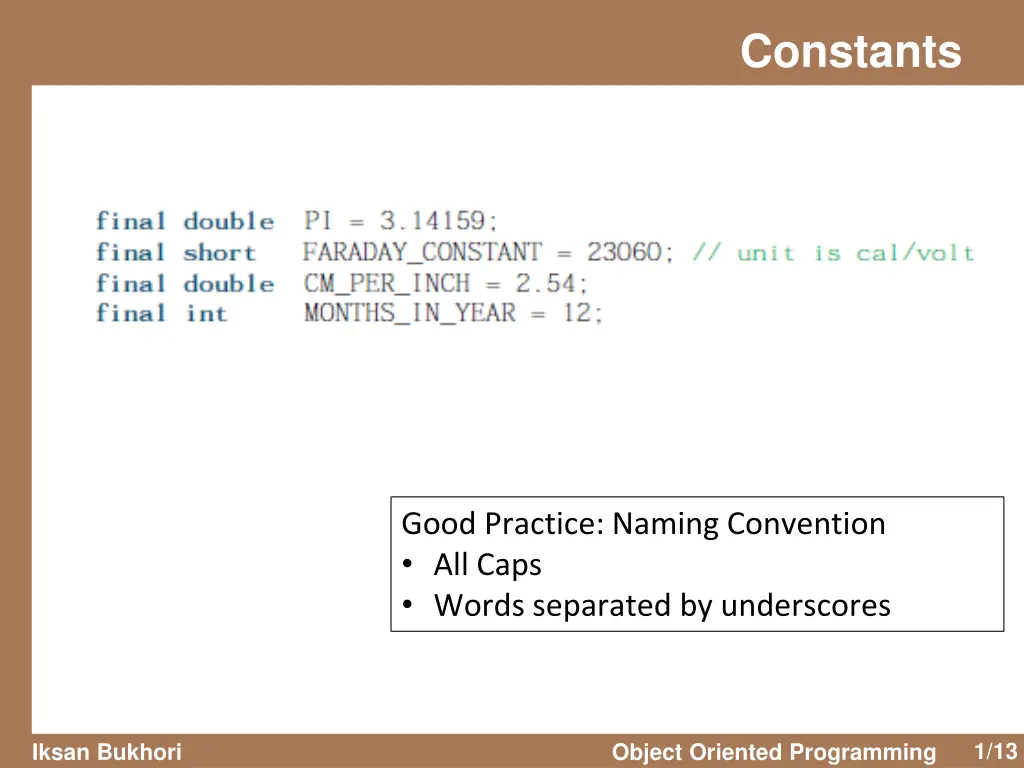 constants