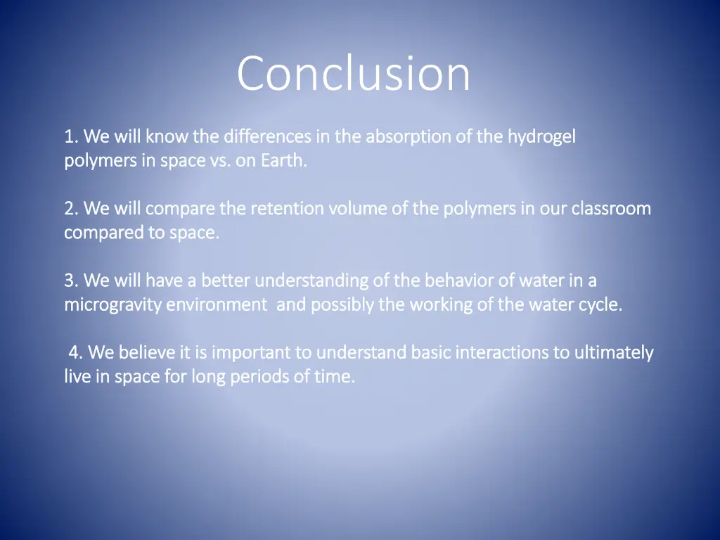 conclusion