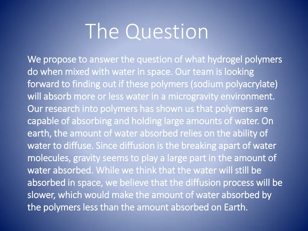 the question