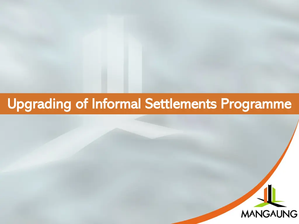 upgrading of informal settlements programme