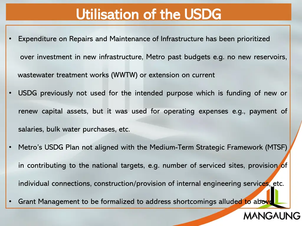 utilisation of the usdg utilisation of the usdg 1