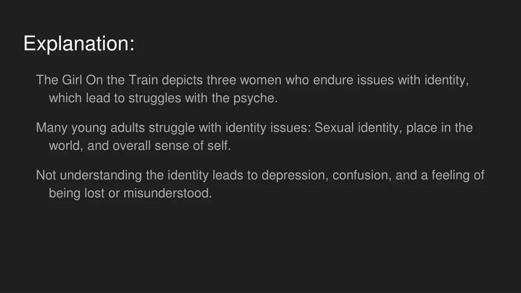 explanation
