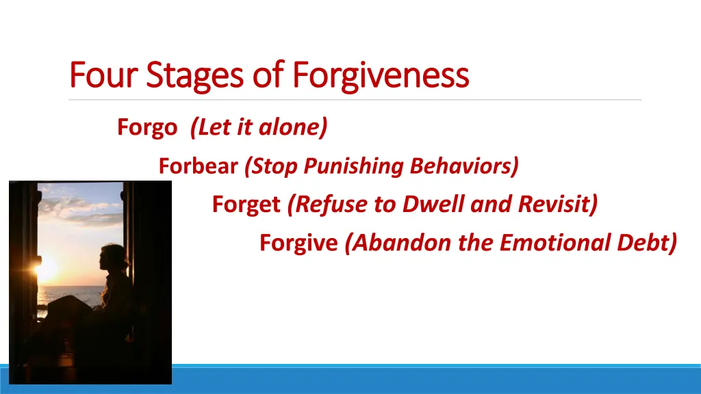 four stages of forgiveness four stages