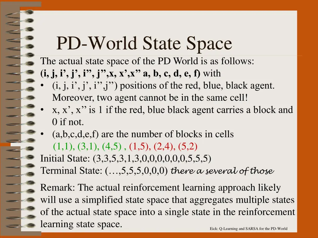 pd world state space the actual state space