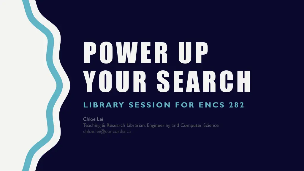 power up your search library session for encs 282