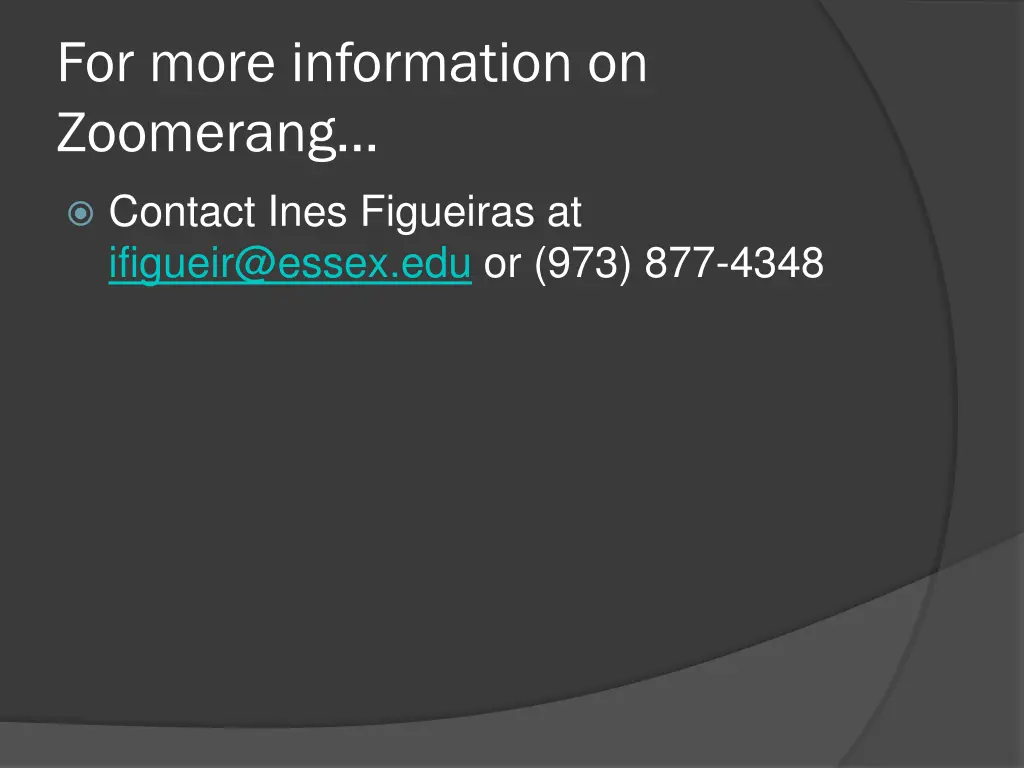 for more information on zoomerang