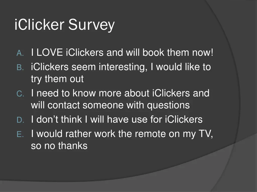 iclicker survey