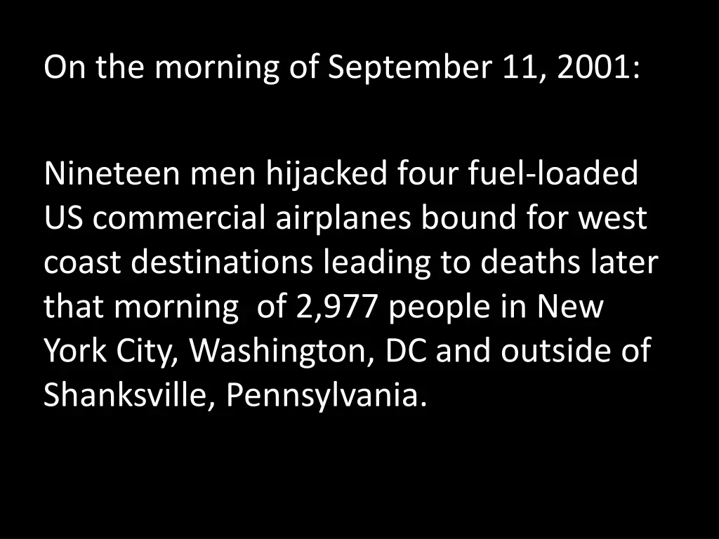 on the morning of september 11 2001