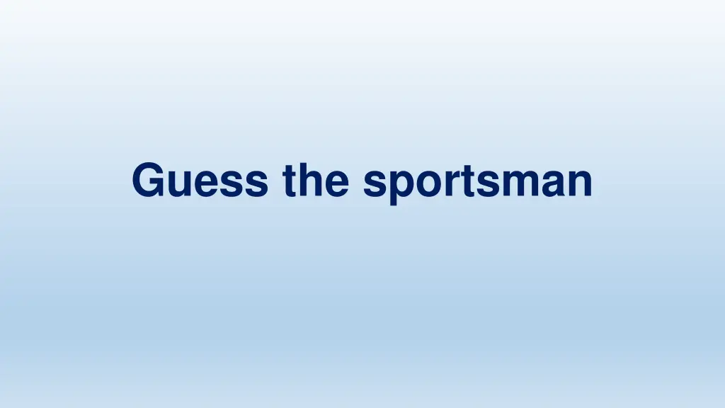 guess the sportsman