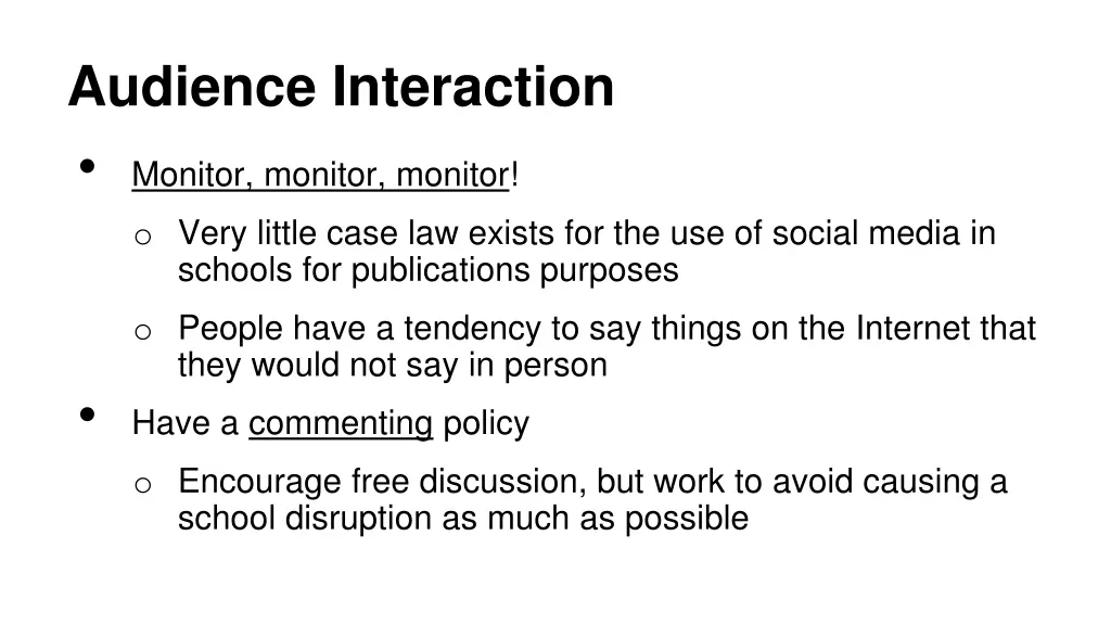audience interaction monitor monitor monitor