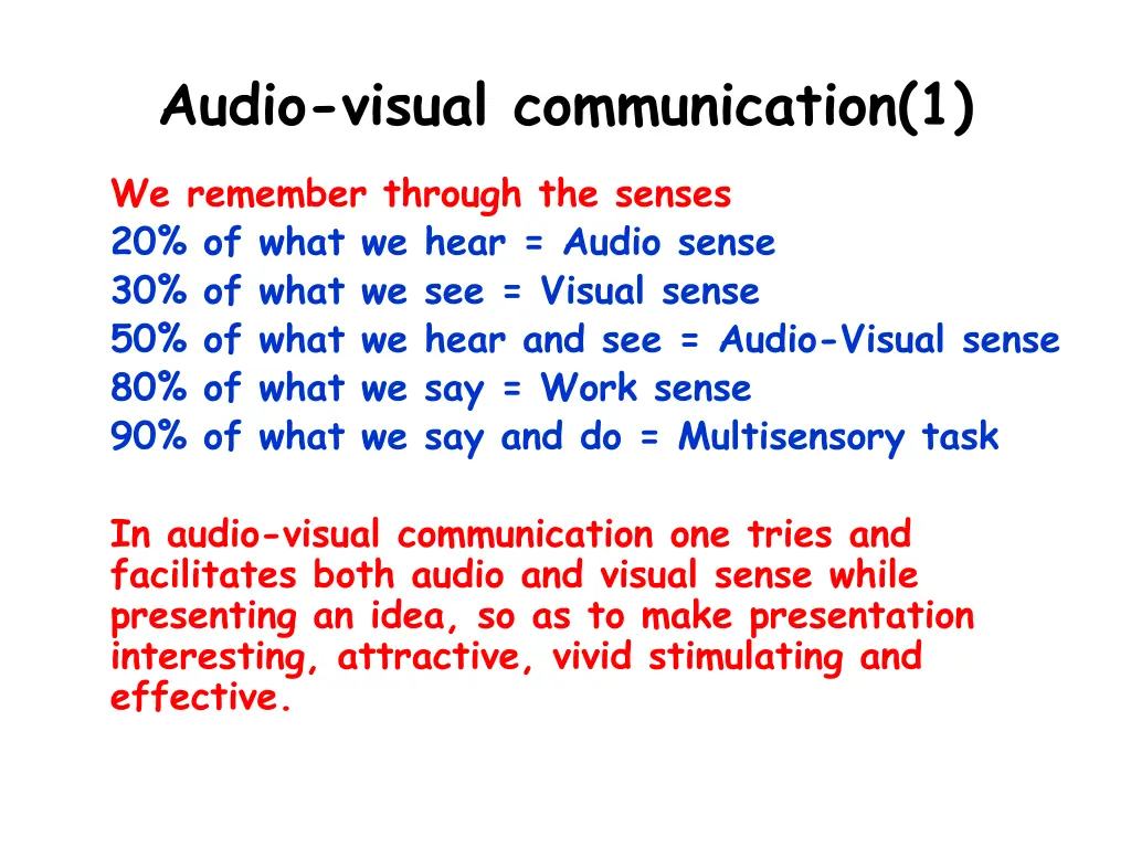 audio visual communication 1