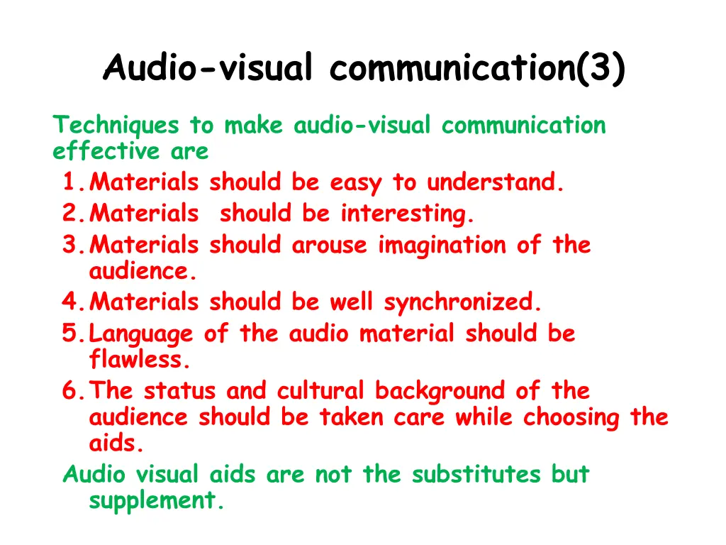 audio visual communication 3