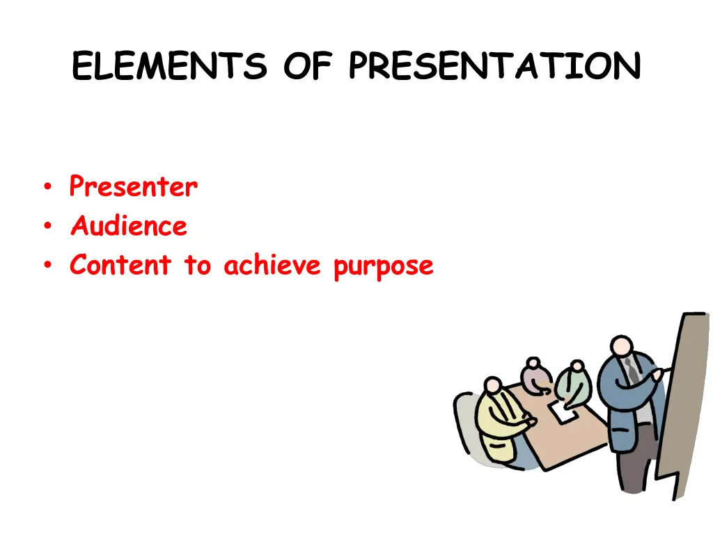elements of presentation