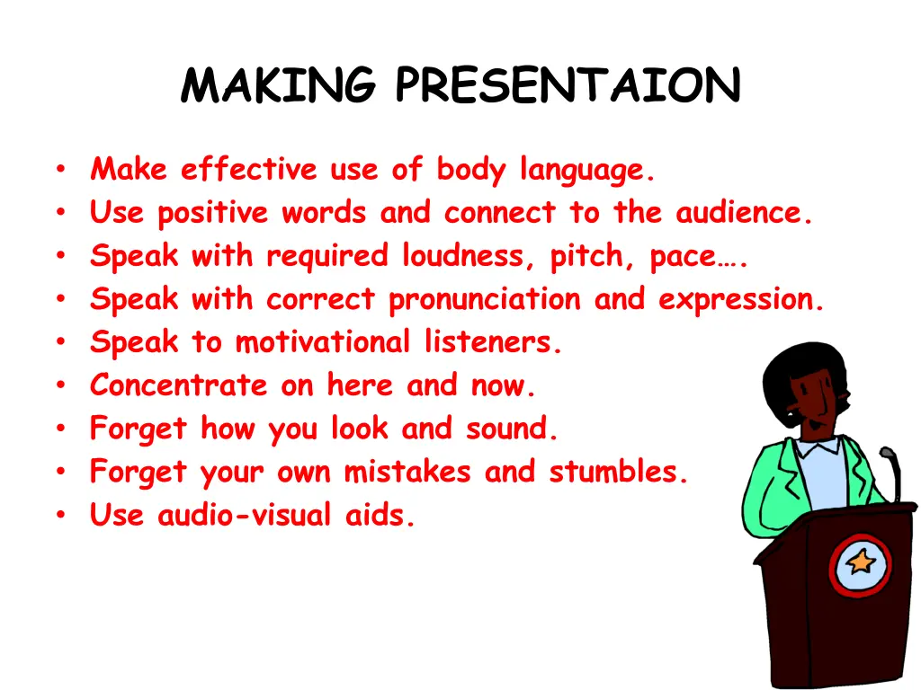 making presentaion