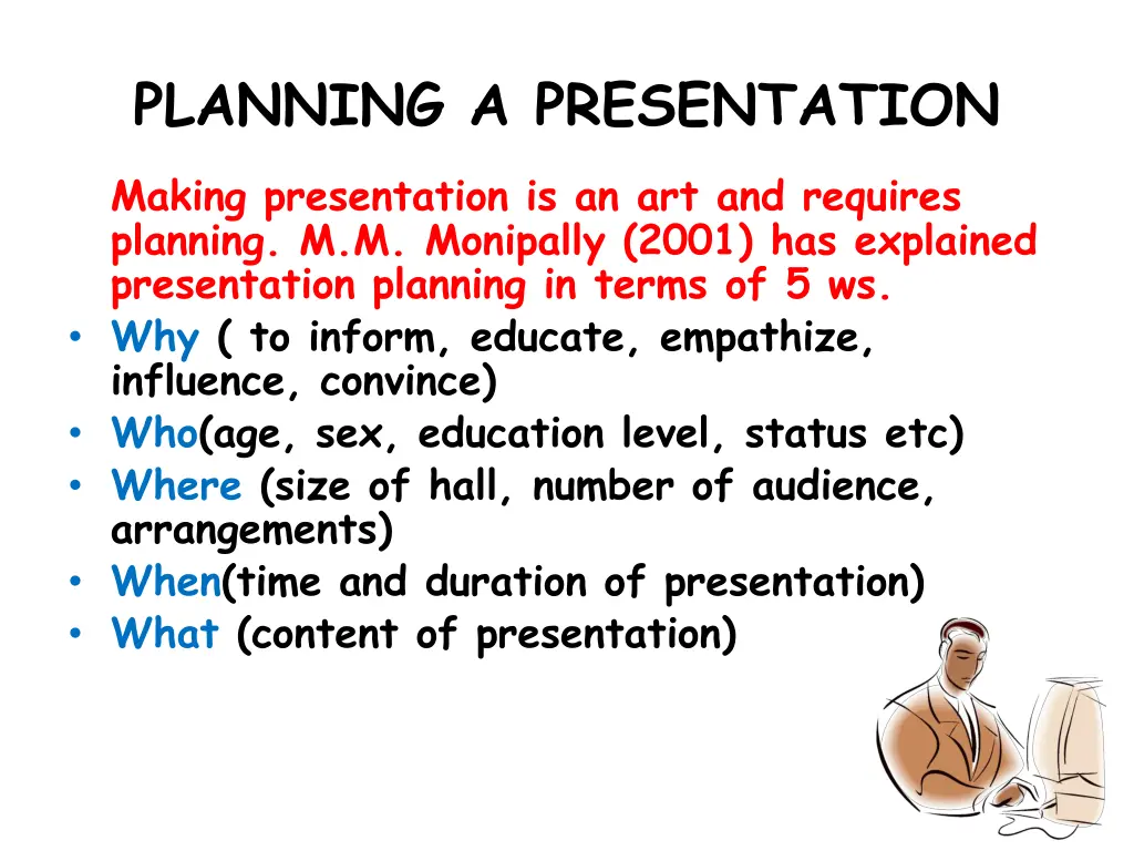 planning a presentation