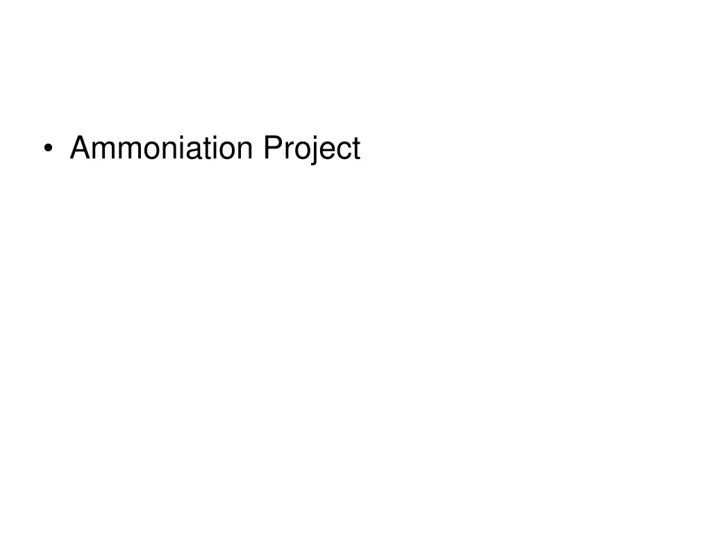ammoniation project