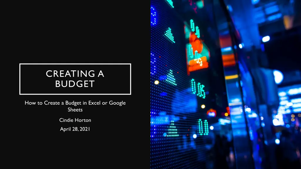 creating a budget