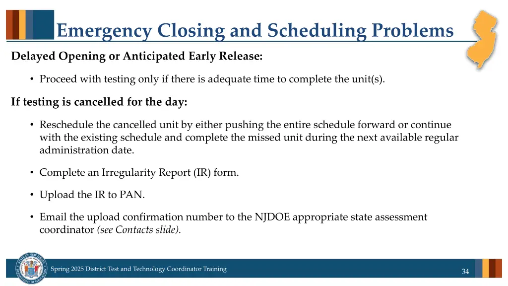 emergency closing and scheduling problems