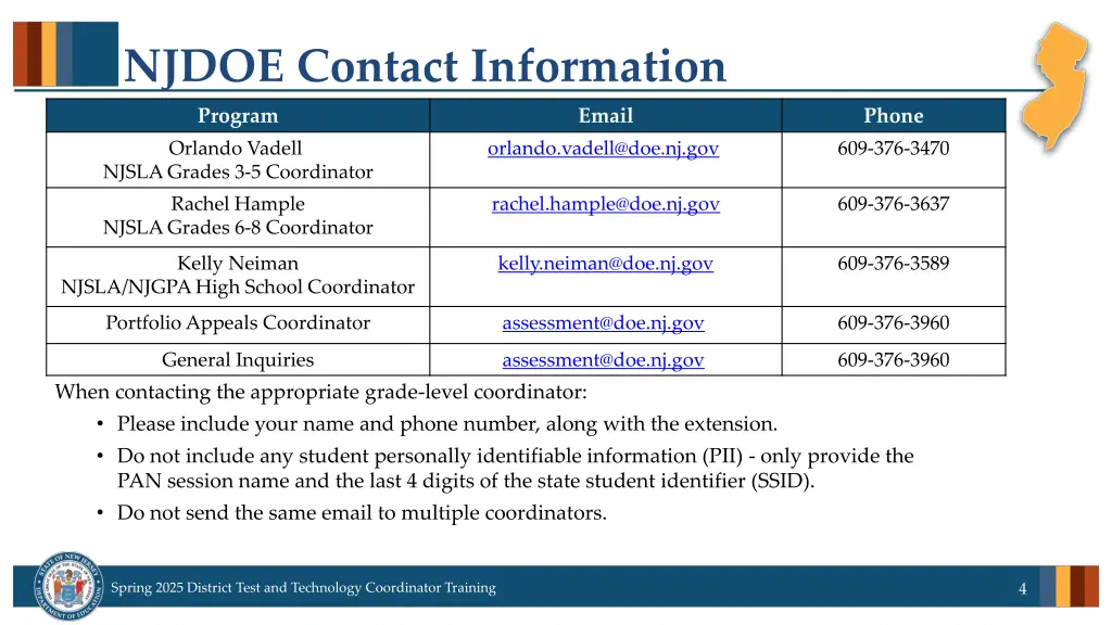 njdoe contact information