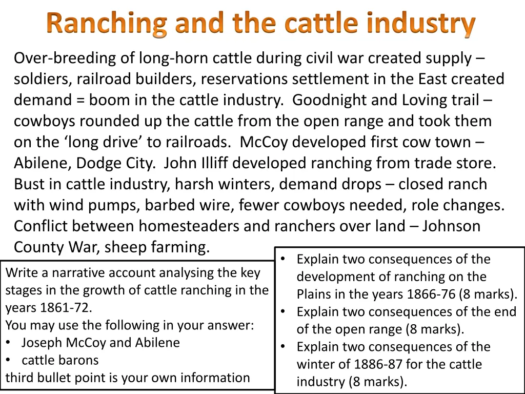ranching and the cattle industry